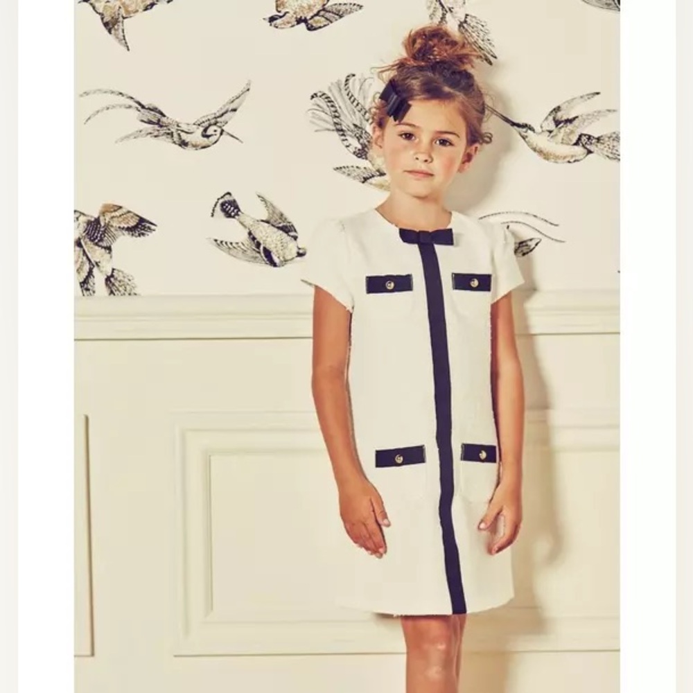 Janie and Jack Bouclé Dress Ivory Size 12-18 Months